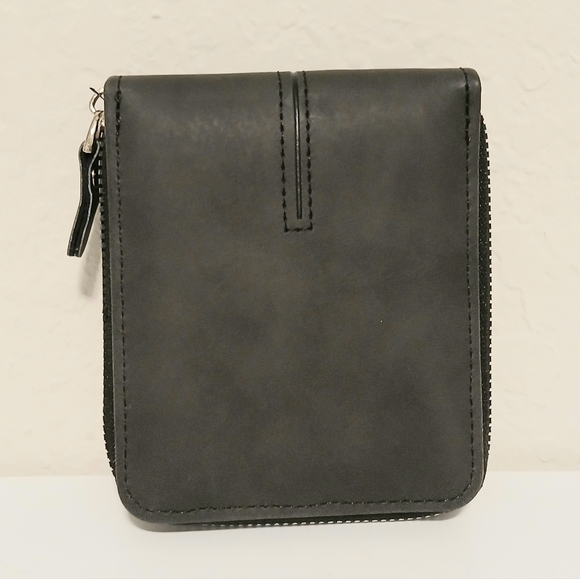 Men's Dizzoris Style Leather Grey Wallet - Picture 2 of 16